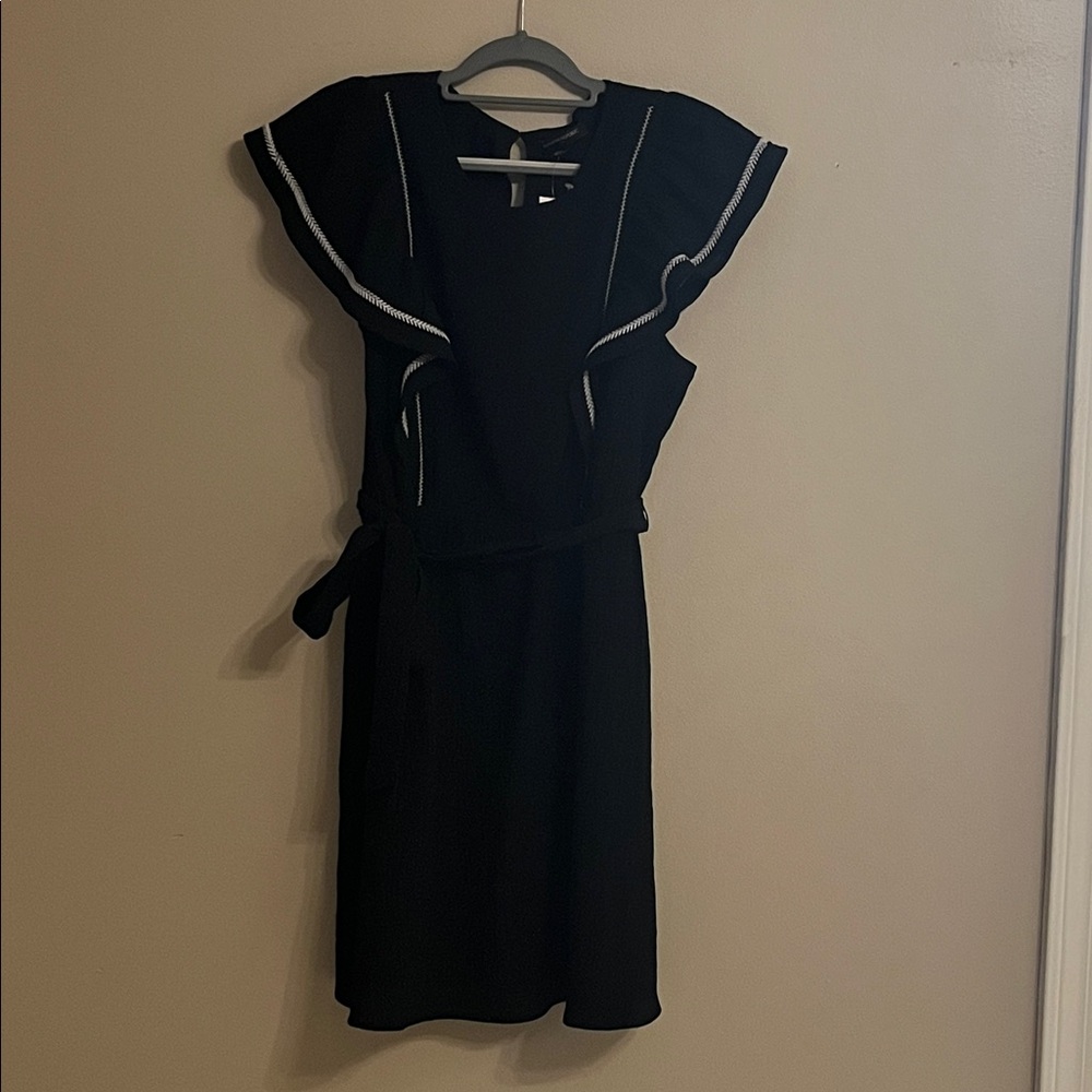 Banana Republic Black Dress with White Accents